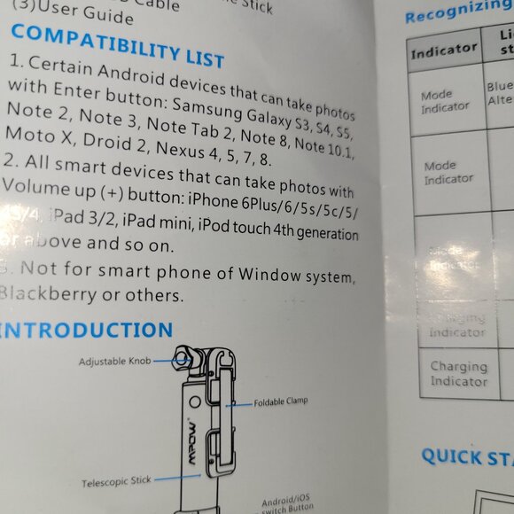 Mpow iSnapPro Bluetooth Selfie Stick NIB - Picture 14 of 14